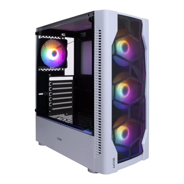 Boost Lion With 4 Rgb Fan Atx Gaming Case White – Price in Pakistan